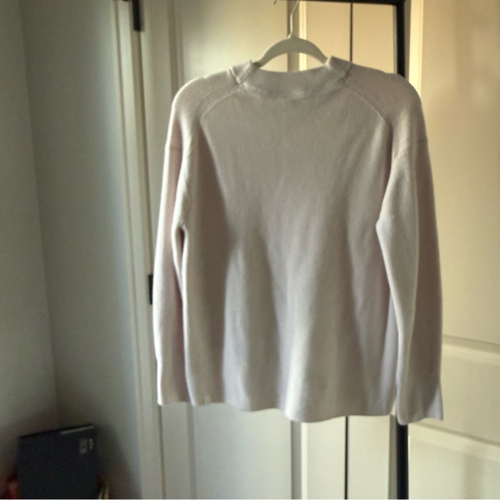 Cream Ribbed Mock Neck Sweater | Minimalist Cozy Knit Pullover- Lululemon